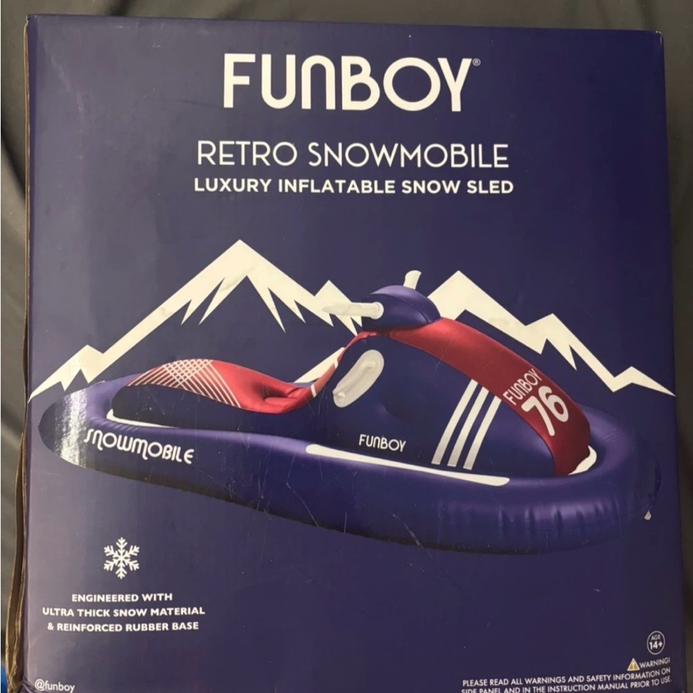Inflatable Snowmobile Sled with Dual Handles